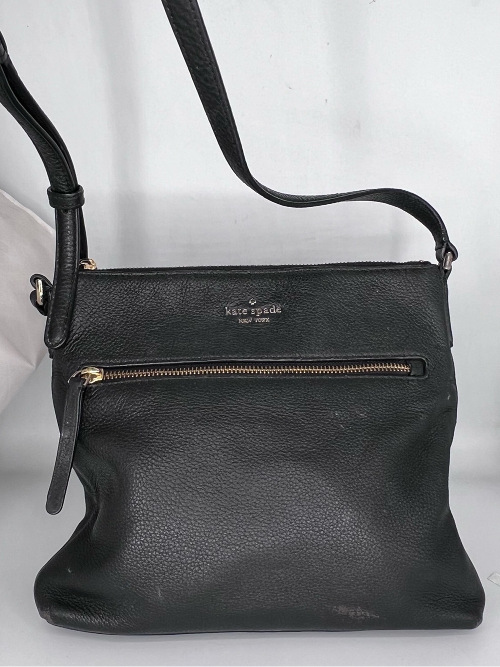 kate spade Black Pebbled Leather Crossbody Bag